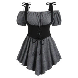 Ensemble de mode pour femmes européennes et américaines, haut sans manches grande taille avec robe à une épaule