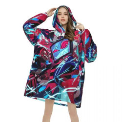 Hazbines Hotels Vox Saison 2 Couverture à capuche pour femme et homme surdimensionné avec poche