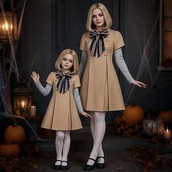 La bambola AI Bambola spaventosa Megan Robot futuristico Vestito Costume Classico Lolita for Ragazze Bambini Adulti Halloween Carnevale Feste Performance