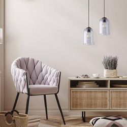 Lampada a sospensione in vetro Molly TK Lighting, dimmerabile, Violetto / Fucsia / Rosa, Soggiorno / Sala da pranzo, Vetro, Moderno, Lampada a sospensione