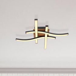 Globo Plafoniera a LED Evita, Nero, Soggiorno / Sala da pranzo, Metallo, Plafoniera LED