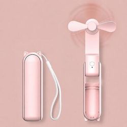 Mini ventilatore portatile, ventilatore tascabile 3 in 1 con power bank Torcia ricaricabile tramite USB, autonomia fino a 19 ore, ventilatore personale compatto per viaggi, crociere, concerti,