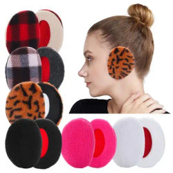 Cache-oreilles sans bande pour hommes, femmes et enfants, cache-oreilles, cache-oreilles, optique douce, protection coupe-vent, sourire, hiver, 1 paire
