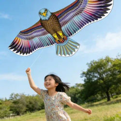 Eagle Kite With 30 Meter Kite Line 1.1m Large Eagle Flying Bird Kites Children Gift Family Trips Garden Outdoor Sports DIY Toy