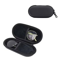 2 custodie per occhiali a doppio strato, scatola rigida per occhiali da sole con chiusura a clip e cerniera, porta occhiali a doppio scomparto per uomo e donna, ideale per viaggi, lettura e