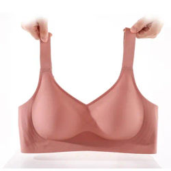 Sous-vêtements sans trace sans fil de grande taille pour femmes, soutien-gorge de sport Anti-affaissement au dos confortable et beau, tapis détachable