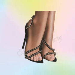 Sandales à enfiler noires avec rivets décoratifs, chaussures Sexy avec couverture des orteils, talon étrange, chaussures à talons hauts pour femmes, 2024 Zapatos Para Mujere
