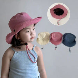 Chapeau d'alpinisme en plein air pour enfants occidentaux, pare-soleil d'été à séchage rapide pour bébés de 2 à 6 ans, casquette de pêcheur, pare-soleil de voyage