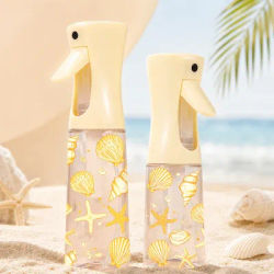 Seashell Continuous Mist Spray Bottle 200/300ML Refillable Water Sprayer for Hair Salon, Face, Plants & Cleaning