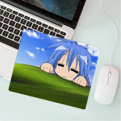 Lucky Star tapis de souris Anime tapis de souris Konata Izumi tapis de souris pour ordinateur souris Peds tapis mignon Kawaii tapis bleu tapis de bureau