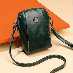 Piccola borsa per cellulare da donna, borsetta verticale a tracolla in morbida pelle PU, mini borsa a spalla leggera con tracolla regolabile per cellulare, portafoglio e oggetti essenziali di tutti i