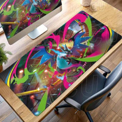 Tapis de souris Anime, accessoires de jeu, grand tapis de jeu pour ordinateur, bureau, ordinateur portable, clavier, tapis de bureau, P-Pokemons Charizard