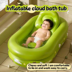 Baby Bath Household Inflatable Folding Bath Household Children Baby Newborn Portable Sitting and Lying Baby Bathtub