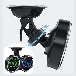 Display head-up universale per auto, tachimetro GPS con display digitale HD multifunzione, mph/km/h, allarme velocità, ora, bussola chilometraggio, per tutti i veicoli, SUV, camion, montaggio a
