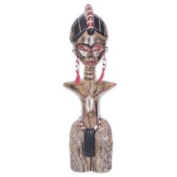 Dark Detugbi,'Hand-Carved Sese Wood Fertility Doll with Female Form'