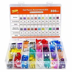 Kit assortimento fusibili auto, mini fusibili a lama per auto fusibili standard per auto estrattore – ricambio per camper, roulotte, barche, camion (gli assortimenti dei prodotti variano in base