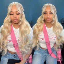 Soft 613 Honey Blonde Body Wave Lace Front Wig 18-46 Inch Human Hair Wigs For Women13x4 13x6 HD Lace 200 Density Pre Plucked Baby Hair
