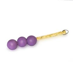 Deep Lavender Tune,'Deep Lavender Ofram Wood and Calabash Gourd Televi Shaker'