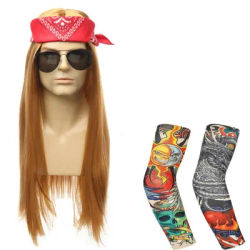 Costume Hairpiece with Bandana and Sunglasses Synthetic for Adults