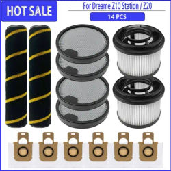 Roller Side Brush Filter Dust Bag For Dreame Z10 Station / Z20 Robot Vacuum Accessories Replacement