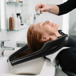 1PC Portable Inflatable Shampoo Pillow, Ideal for Home Salons and Elderly Care, With a Convenient Drainage Design