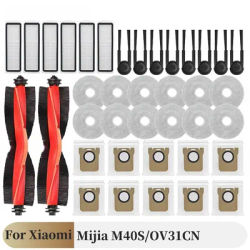 For Xiaomi Mijia M40S/OV31CN Robot Vacuum Spare Parts Main Side Brush Hepa Filter Mop Cloth Dust Bag Accessories
