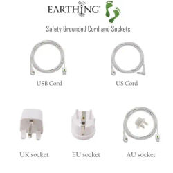 Earthing Socket plug with grounding cord for Earthing sheet / pillow case / earthing mat