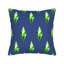 Sims 4 Plumbob Video Game Pillow Cover Retro Trendy Pillow Case For Couch Sofa Bedroom Print Pillowcases Birthday Present