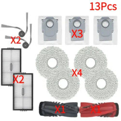 13Pcs Spare Replacement Parts Kit for Roborock Saros 10R Qrevo CurvX G20s Ultra Robot Vacuum Cleaner Accessories