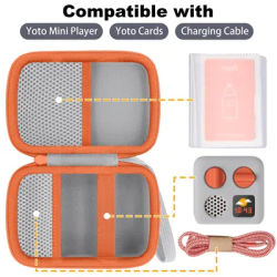 For Yoto Mini (2024 Edition) Player Portable Storage Bag Hard Carrying Case for YotoMini Speaker Yoto Mini Card Holder Shell