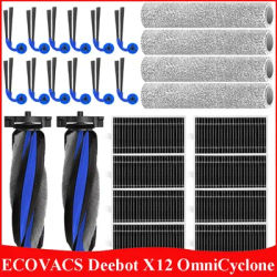 For ECOVACS Deebot X12 OmniCyclone Robot Vacuum Accessories Main Side Brush Hepa Filter Roller Mop Parts