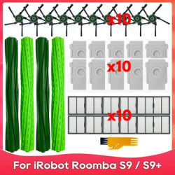 Fit For ( IRobot Roomba S9 / S9+ / S9 Plus ) Part Accessories Roller Side Brush HEPA Filter Dust Bag Robot Vacuum Cleaner Kit