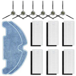 B26B For Lefant M330 Pro 14PCS Replacement Accessories Kit- HEPA Filters, Side Brushes, Mop Pads For Robot Vacuum Cleaner Parts
