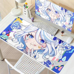 Nouveaux tapis de souris anime Genshin Impact Furina, tapis de bureau antidérapants pour jeux, clavier mécanique, ordinateur portable, tapis en caoutchouc