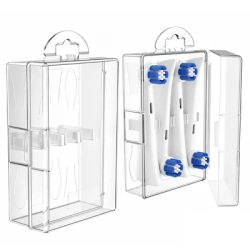 Étui de voyage anti-poussière pour têtes de brosse à dents, compatible avec les têtes de brosse de rechange pour brosses à dents électriques Oral B, iO et Philips Sonicare