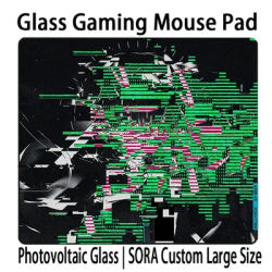 Tapis de souris de jeu en verre W-Wallhack SY001 Schrodinger YUME, surface givrée, tapis de bureau en verre trempé, tapis de souris personnalisé pour FPS et bureau