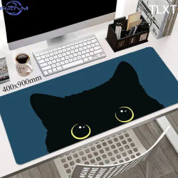Tapis de souris XXL motif chat mignon, grand tapis de bureau 100x50cm, tapis de souris Kawaii pour ordinateur, tapis de table XXL