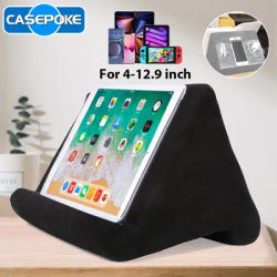 Support de tablette en forme d'oreiller CASEPOKE pour iPad, Samsung, Huawei, support de téléphone portable, oreiller de lecture multi-angles