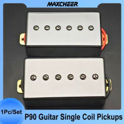 Micros de guitare électrique de Style P90, micro à bobine unique N-50/B-52 noir/or/Chrome, 6 vis réglables, taille Humbucker