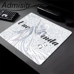Tapis de souris rétro anglais noir et blanc pour filles, XL, en caoutchouc naturel, antidérapant, tapis de bureau de petite taille