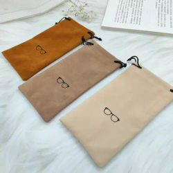 Lot de 2 sacs à lunettes, pochette pour lunettes de soleil, lunettes de myopie, bijoux, téléphone portable, sac de rangement pliable, trousse à cosmétiques, trousse à crayons