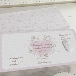 Tapis de bureau en cuir à pois de lapin, protection de souris, grand et petit tapis de souris, tapis de bureau pour jeux à domicile, tapis de bureau en cuir PU pour ordinateur portable