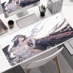 Tapis de souris XXL Anime Overlord Albedo, grand tapis de bureau pour clavier, dessin animé Kawaii Gilr, tapis de jeu pour ordinateur portable