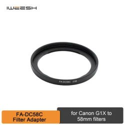 Anneau adaptateur de filtre d'objectif de caméra 58mm pour Canon PowerShot G1X FA-DC58C