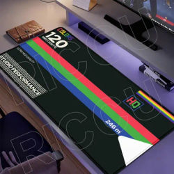 Tapis de souris XXL style rétro VHS, impression HD, tapis de clavier, tapis de bureau, accessoires pour ordinateur de bureau, base antidérapante en caoutchouc