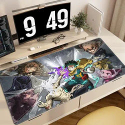 Tapis de souris Anime My Hero Academia, grand tapis de souris XXL, accessoires de jeu pour ordinateur, tapis de bureau en caoutchouc antidérapant, tapis de jeu souple