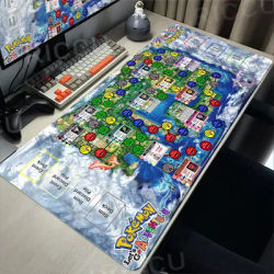 Grand tapis de souris Anime pour PC Gamer, tapis de souris XXL, carte de jeu Pokémon, tapis de clavier, tapis de bureau en caoutchouc, tapis de jeu, accessoires pour ordinateur portable