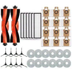 BBNV-Dust Bag Replacement For Robot Vacuum X20 Max D109GL- Main Brush, Side Brush, Hepa Filter, Mop Cloth Accessories Cle