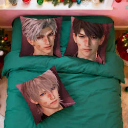 Sylus Caleb Xavier love and deepspace kiss marks soft Comfortable Pillow Case for Sofa Living Room Home Decor Protective Covers