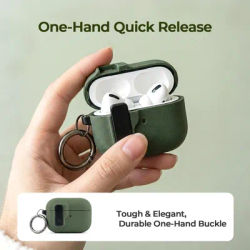 Nouveau pour Airpods 4, coque de protection antichoc avec verrouillage de sécurité et porte-clés pour Airpods Pro 2, 2ème génération, pour étui AirPods Pro
